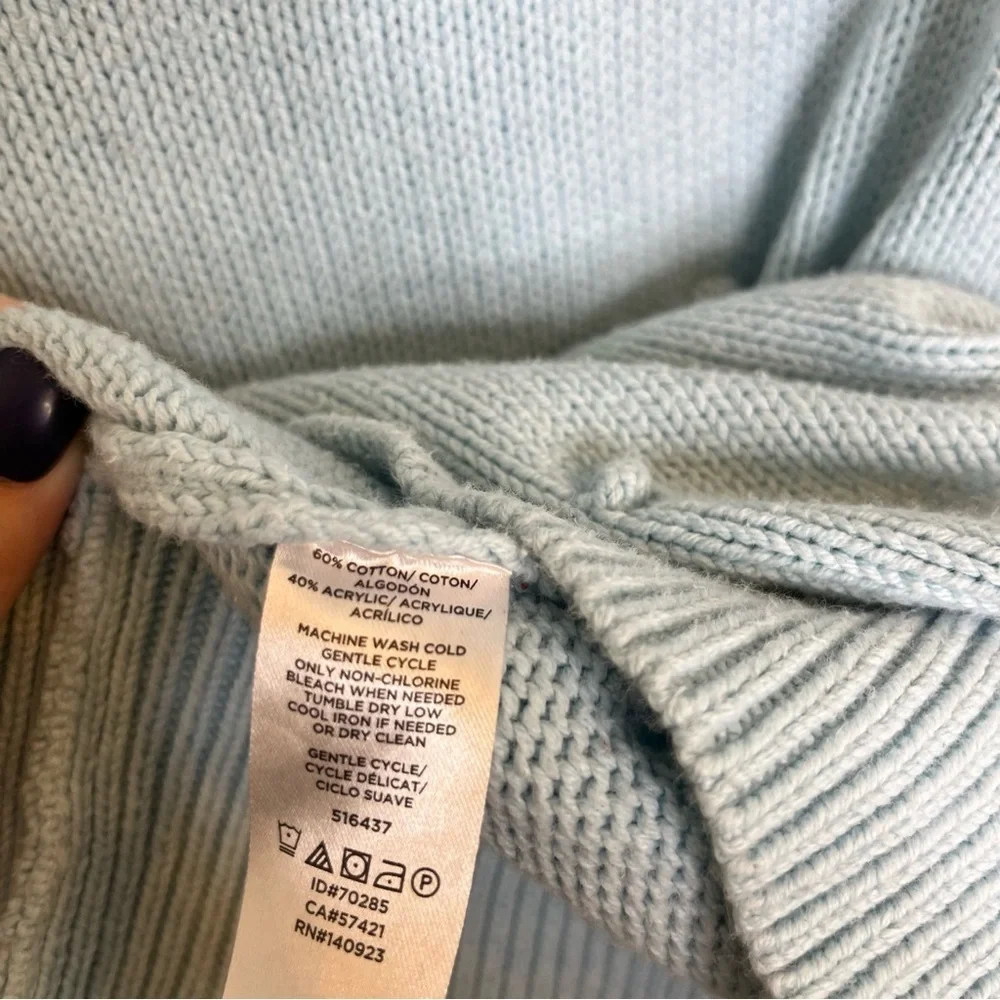 Loft blue Pom Pom sweater size xl - Picture 3 of 6